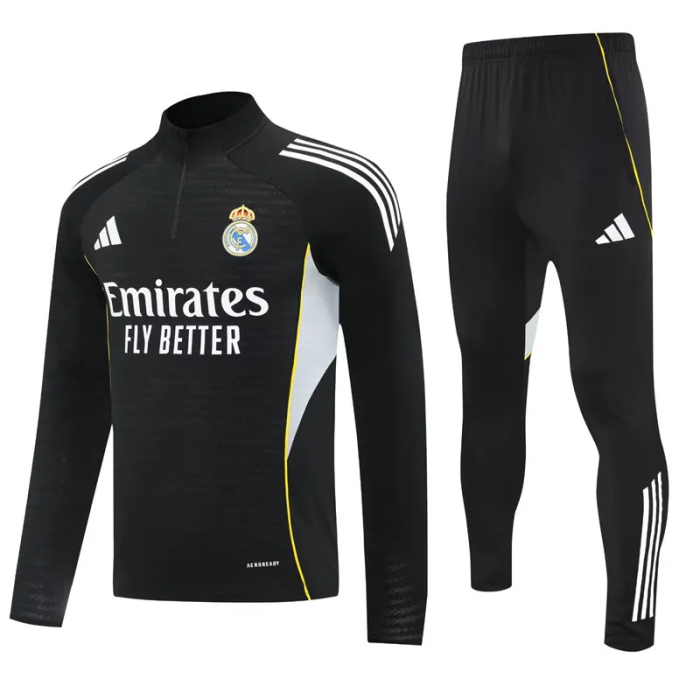 25-26 Real Madrid High Quality Half Pull Tracksuit