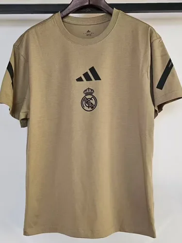 25-26 Real Madrid khaki High Quality Casual T-Shirt #卡其色