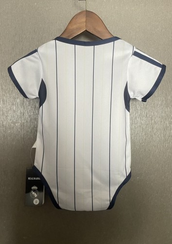25-26 Real Madrid White Casual Edition Baby Infant Crawl Suit