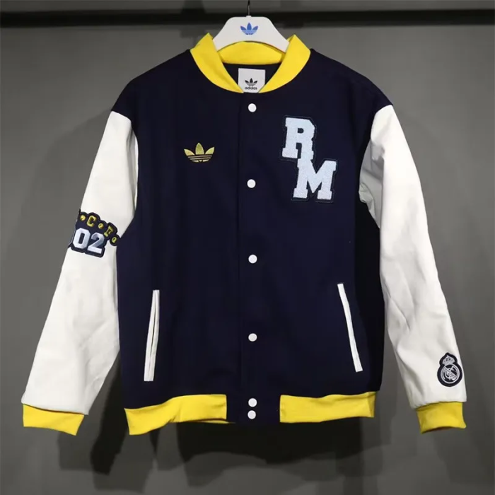 25-26 Real Madrid Royal Blue Cotton Baseball Jacket