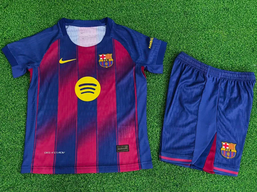 25-26 Barcelona Home Kids Player Version Soccer Jersey (球员童装)