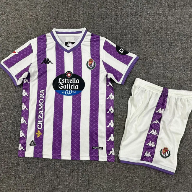 25-26 Real Valladolid Home Kids Soccer Jersey