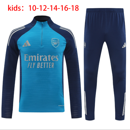25-26 Arsenal High Quality Kids Half Pull Tracksuit