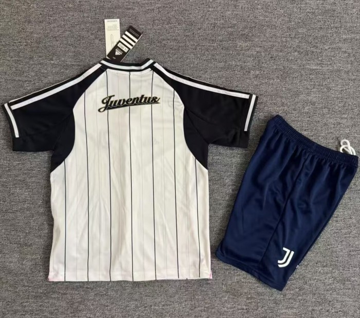 25-26 Juventus White Casual Edition Kids Baseball Jersey 1:1 Thai Quality