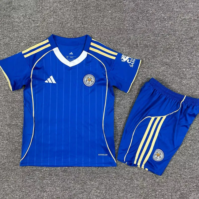 25-26 Leicester City Home Kids Soccer Jersey 1:1 Thai Quality