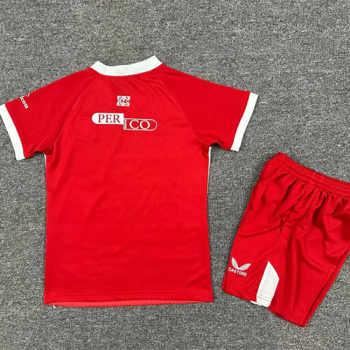 25-26 Middlesbrough Home Kids Soccer Jersey 1:1 Thai Quality