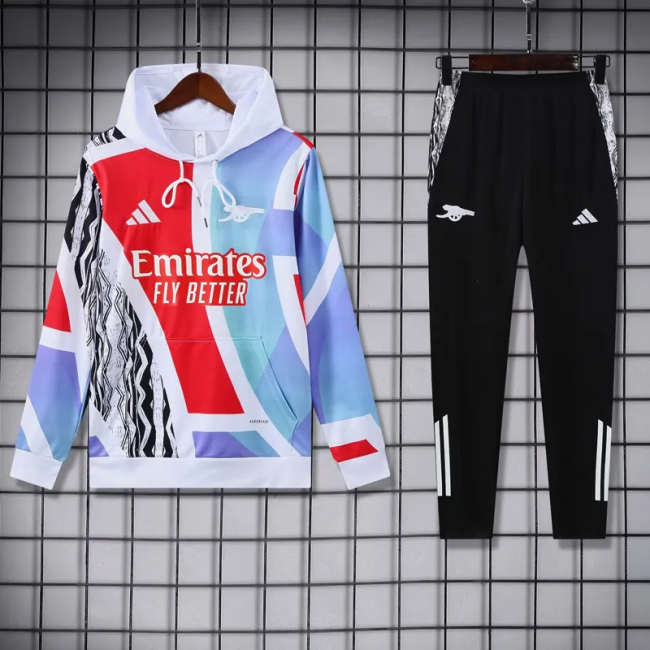 25-26 Arsenal White Hoodie Tracksuit (卫衣套装)