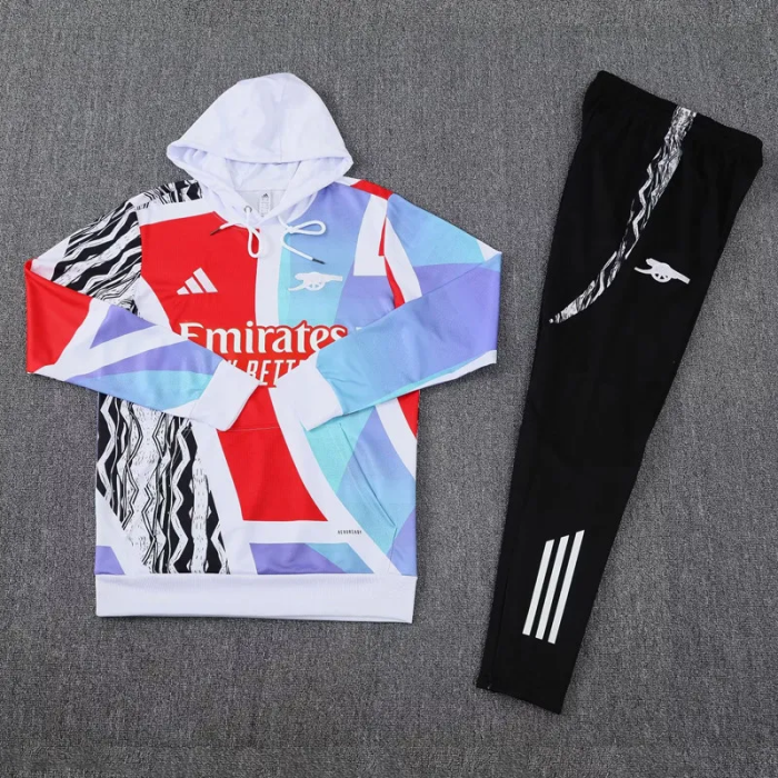 25-26 Arsenal White Hoodie Tracksuit (卫衣套装)