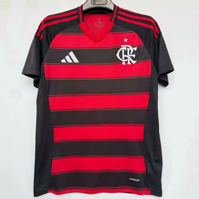 25-26 Flamengo Home Print Sponsor Fans Soccer Jersey 1:1 Thai Quality*全广告