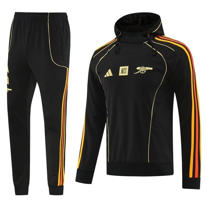 25-26 Arsenal Black Hoodie Tracksuit (卫衣套装)
