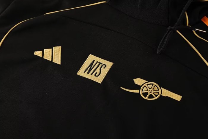 25-26 Arsenal Black Hoodie Tracksuit (卫衣套装)