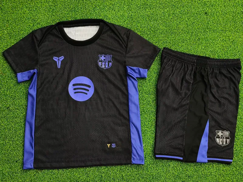 25-26 Barcelona Black Joint Edition Kids Player Version Soccer Jersey 1:1 Thai Quality(球员童装)