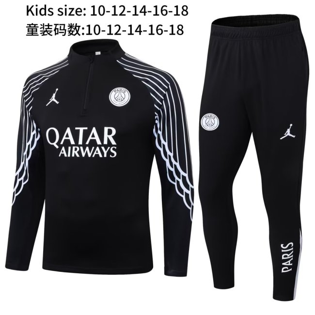 25-26 Paris Saint-Germain High Quality Kids Half Pull Tracksuit