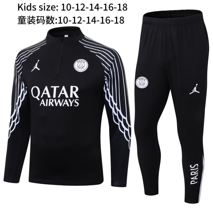 25-26 Paris Saint-Germain High Quality Kids Half Pull Tracksuit
