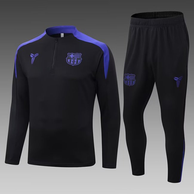 25-26 Barcelona High Quality Half Pull Tracksuit
