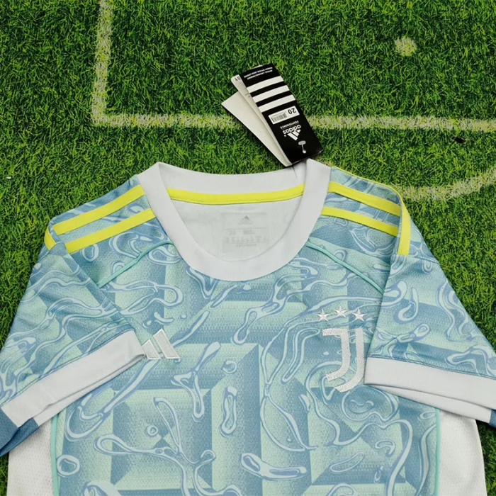 25-26 Juventus Away Kids Soccer Jersey 1:1 Thai Quality