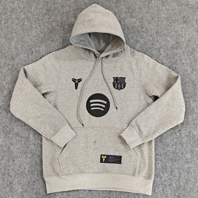 25-26 Barcelona Gray Hoody 灰色(加绒)黑标
