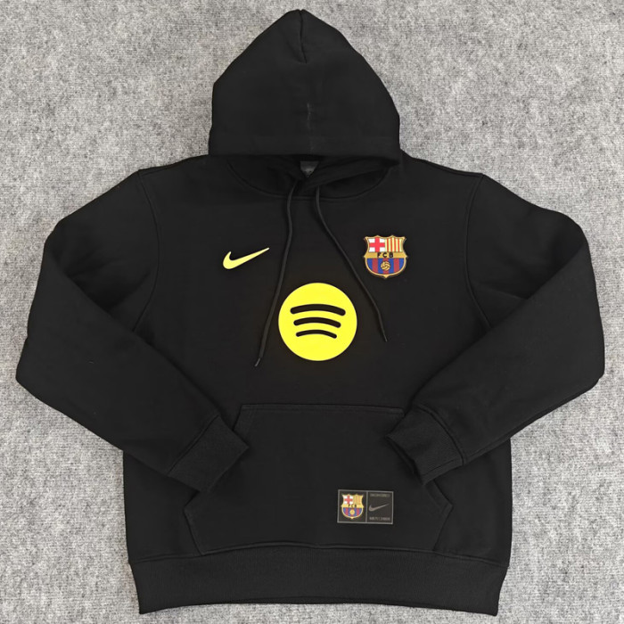 25-26 Barcelona Black Hoody 黑色(加绒)彩标