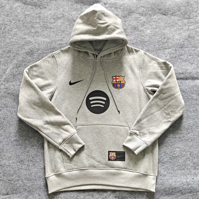 25-26 Barcelona Gray Hoody 灰色(加绒)彩标