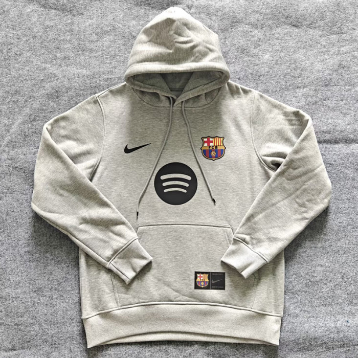 25-26 Barcelona Gray Hoody 灰色(加绒)彩标
