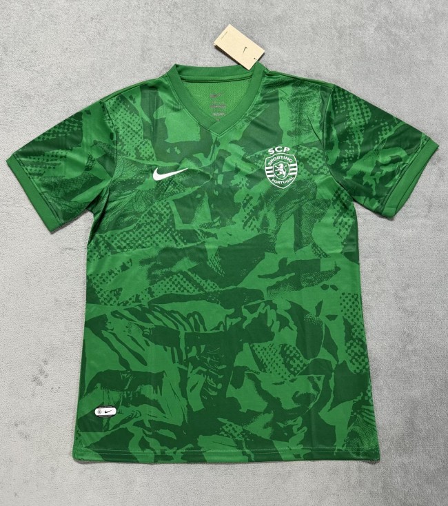 25-26 Sporting Lisbon Green Fans Soccer Jersey 1:1 Thai Quality
