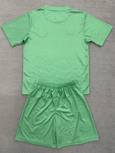 25-26 Everton Green Goalkeeper Kids Soccer Jersey 1:1 Thai Quality