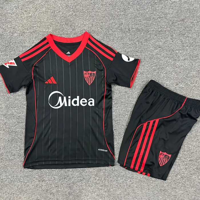 25-26 Sevilla Third Kids Soccer Jersey 1:1 Thai Quality