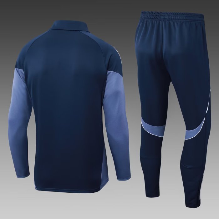 2025 AD Blue Half Pull Tracksuit 