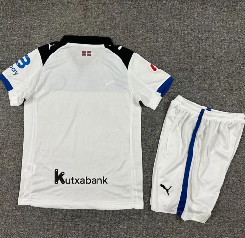 25-26 Alaves Away Kids Soccer Jersey 1:1 Thai Quality