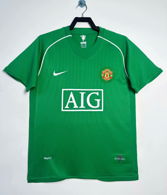 2007-2008 Manchester United Goalkeeper Retro Soccer Jersey