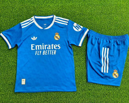 25-26 Real Madrid Third Kids Player Version Soccer Jersey 1:1 Thai Quality (球员童装)