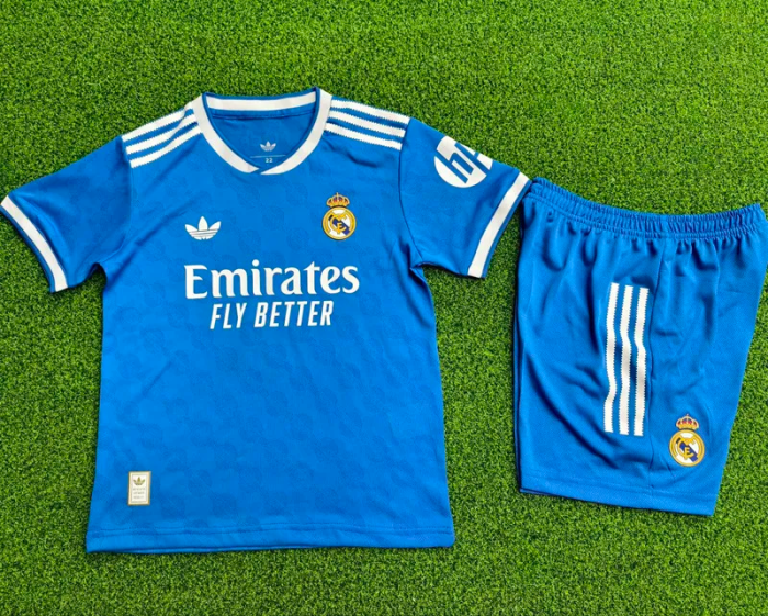 25-26 Real Madrid Third Kids Player Version Soccer Jersey 1:1 Thai Quality (球员童装)