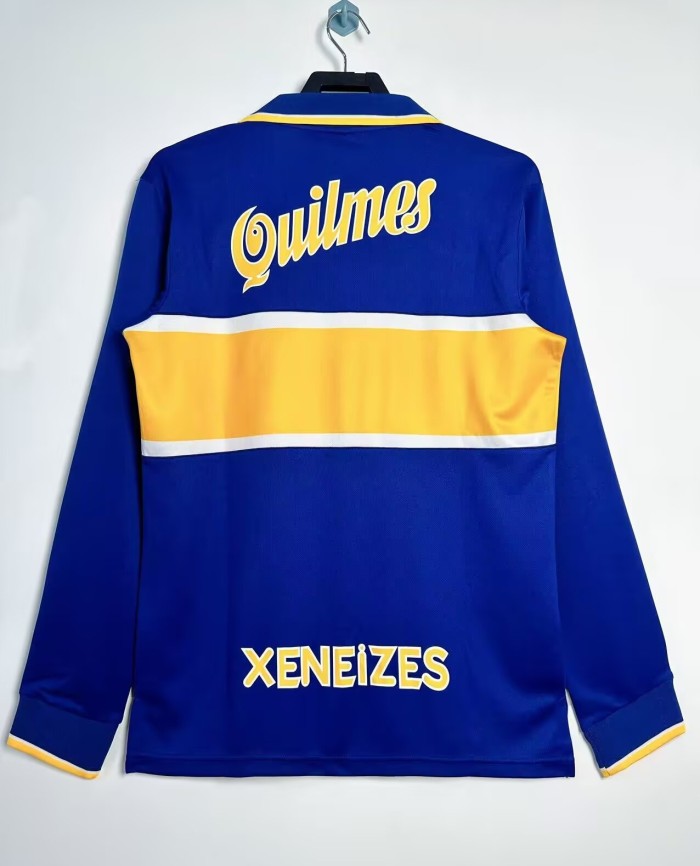 1996-1997 Boca Juniors Home Long Sleeve Retro Soccer Jersey