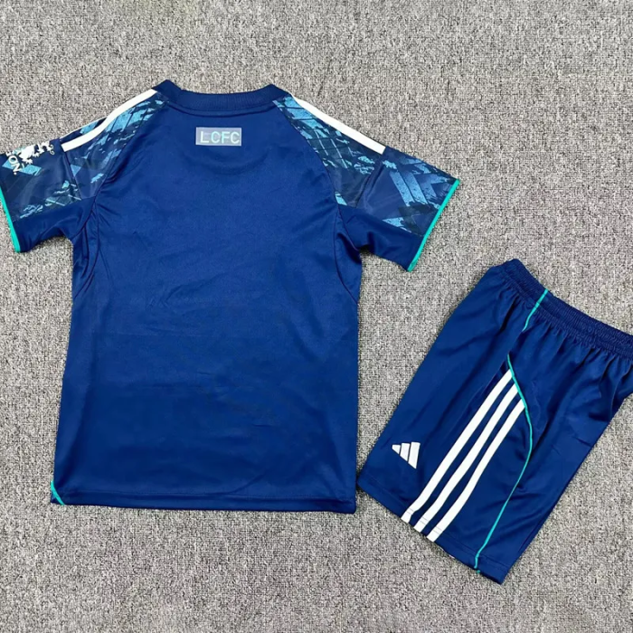 25-26 Leicester City Away Kids Soccer Jersey 1:1 Thai Quality