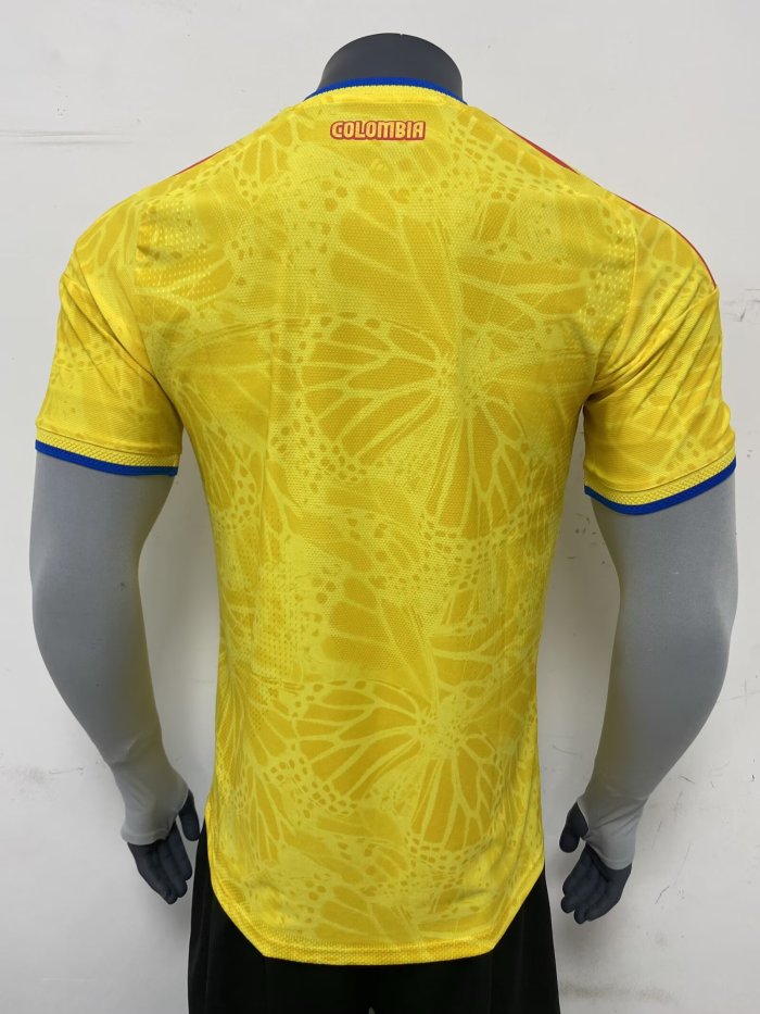 25-26 Colombia Home Player Version Soccer Jersey 1:1 Thai Quality