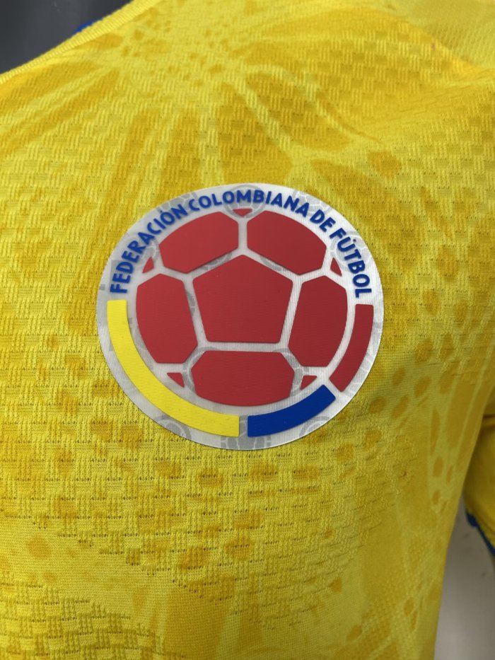 25-26 Colombia Home Player Version Soccer Jersey 1:1 Thai Quality