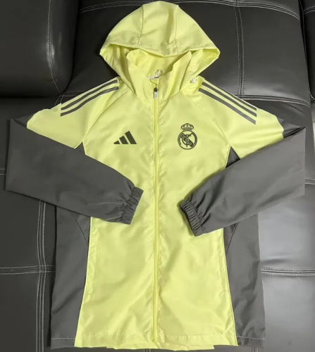 25-26 Real Madrid Yellow Windbreaker