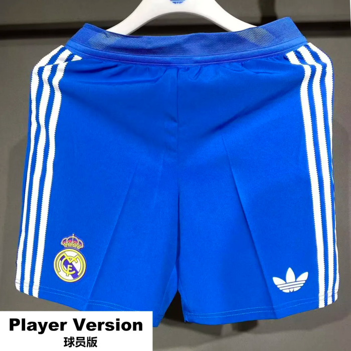 25-26 Real Madrid Third Player Version Shorts Pants (High Quality)(球员短裤)
