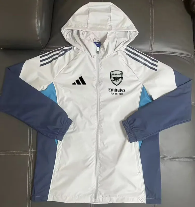 25-26 Arsenal White Windbreaker