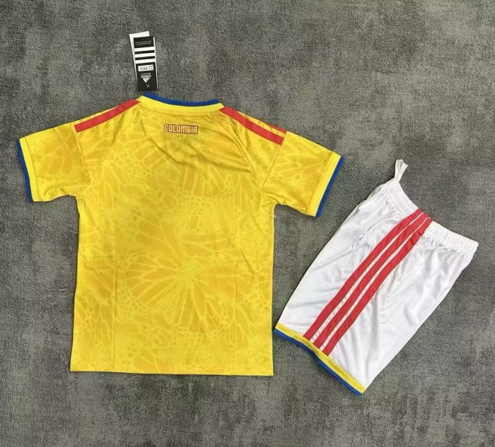 25-26 Colombia Home Kids Soccer Jersey 1:1 Thai Quality