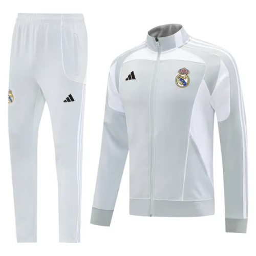 25-26 Real Madrid Light gray Jacket Tracksuit