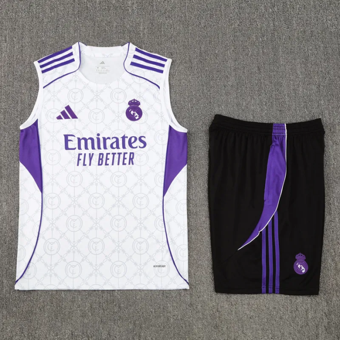 25-26 RMA White Tank Top And Shorts Suit