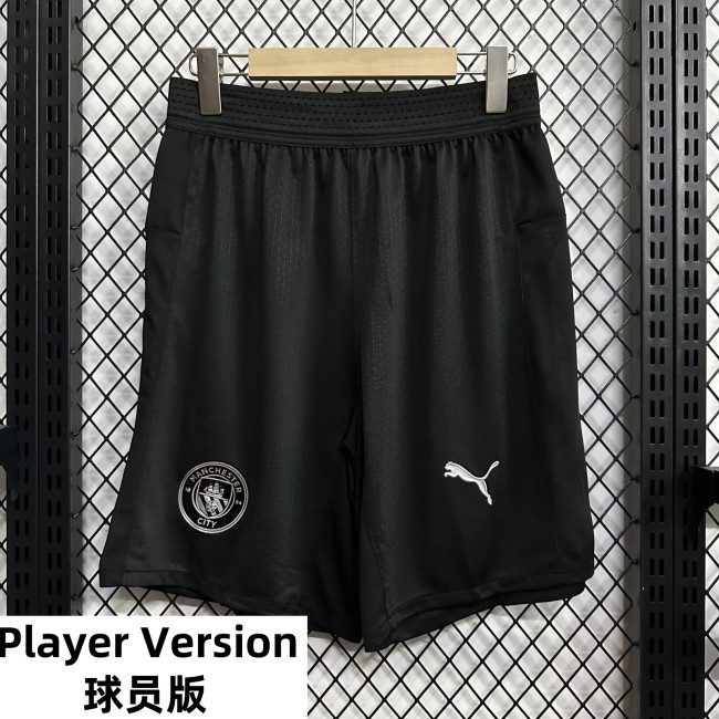 25-26 Manchester City Away Player Version Shorts Pants (High Quality)(球员短裤)