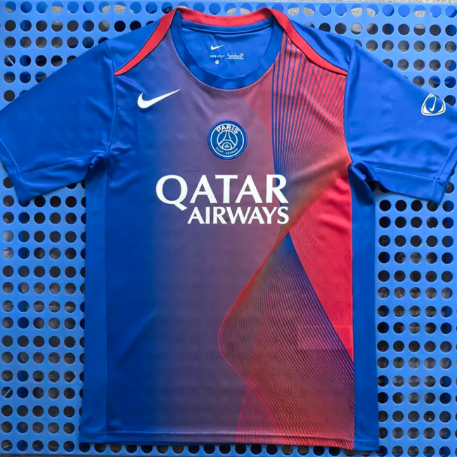 25-26 Paris Saint-Germain Blue Red Training Shirts 1:1 Thai Quality