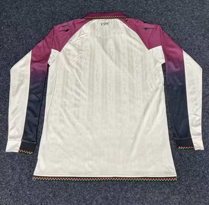 25-26 Venezia FC Away Long sleeves Fans Soccer Jersey 1:1 Thai Quality