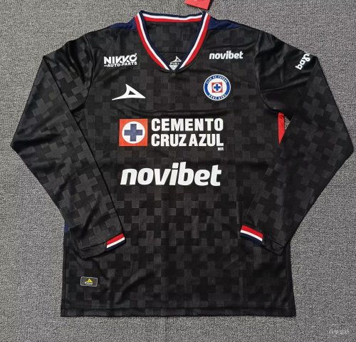25-26 Cruz Azul Third Long Sleeve Fans Soccer Jersey 1:1 Thai Quality