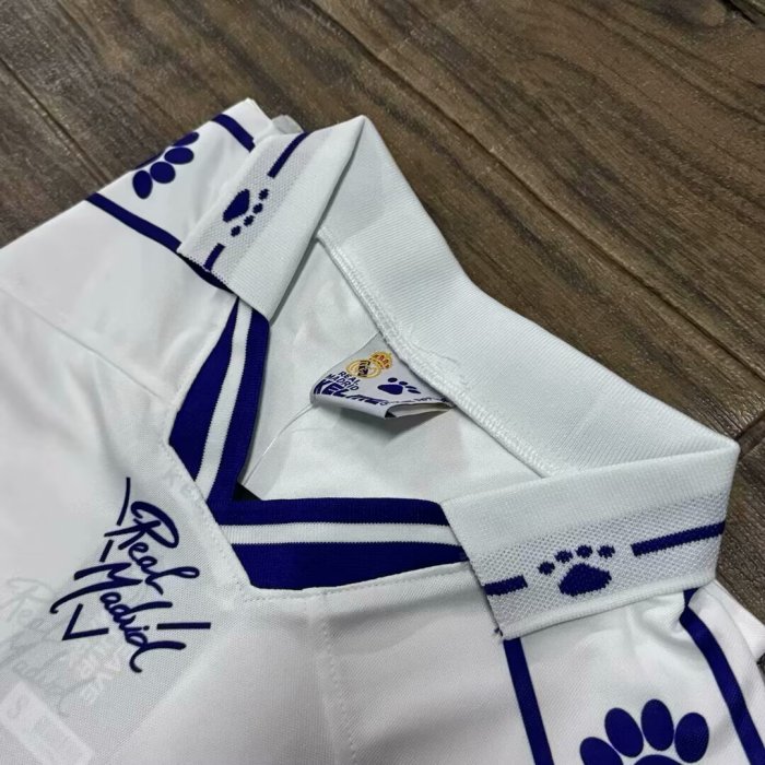 1994-1996 Real Madrid Home Long Sleeve Retro Soccer Jersey
