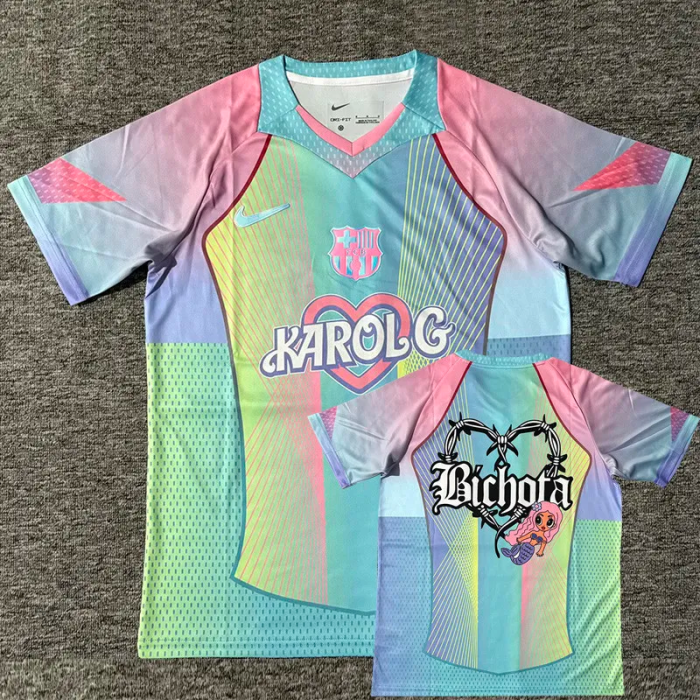 25-26 Barcelona Blue Special Edition Fans Training Shirts 1:1 Thai Quality