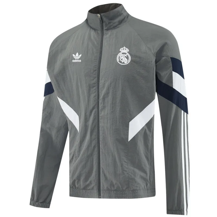 25-26 Real Madrid Gray Windbreaker
