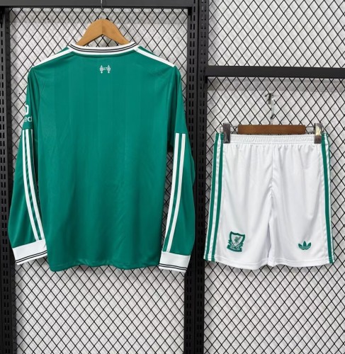 25-26 Liverpool Third Long Sleeve Kids Soccer Jersey 1:1 Thai Quality(长袖)